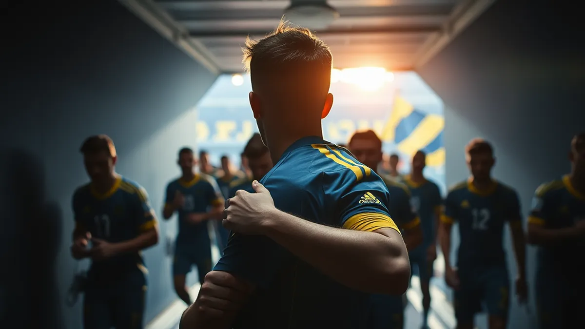 Sweden national football team dominates World Cup camp with blue and yellow flags